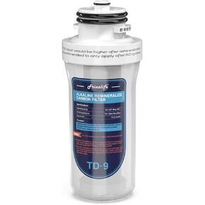 Frizzlife Replacement Filter Cartridge for TD-9, Remineralization Alkaline Filter