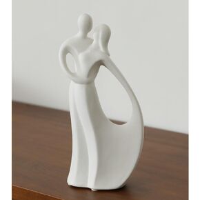 White Couple Statues Home Decor Ceramic Small Couple Statue Love Statues and Figurines Couple Gifts for Valentine