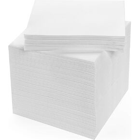 AH AMERICAN HOMESTEAD White Paper Napkins for Everyday Use - Disposable Linen-Like Lunch Napkins - Soft, Thick, and Absorbent Luncheon Napkins (100 Pack)