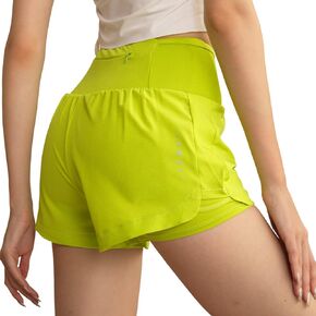 MEILONGER Women High Waisted Running Shorts 5" Quick Dry Athletic Workout Pants Training Jogger Gym Shorts