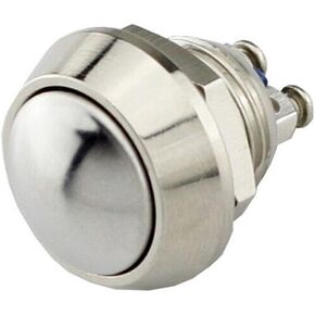 yueton DC 36V 2A 12mm Round Momentary Metal Push Button Switch, Screw Termianls