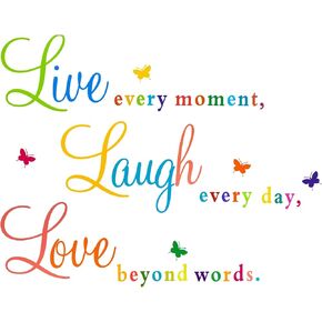 Maydahui Blue Butterfly Wall Sticker to Be Happy Inspirational Quotes Wall Decals (24 * 30 Inch) Peel & Stick Removable Large Motivational Saying Art Mural Decor for Living Room Bedroom Nursery