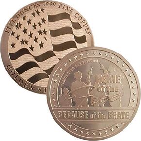 5 oz .999 Pure Copper Medallion (Morgan Dollar Design)