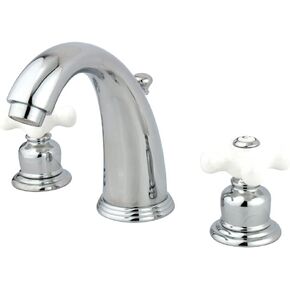 Kingston Brass KB982PX Victorian Widespread Bathroom Faucet, 5-1/4" in Spout Reach, Polished Brass