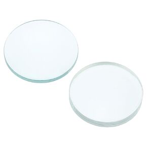 PATIKIL 5cm Focal Length 30mm Double Convex and 7.5cm Focal Length 30mm Double Concave Lens 1 Set, 2 Pack Glass Optically Polished Round Edges Lens for Physics Experiment Classroom, Clear
