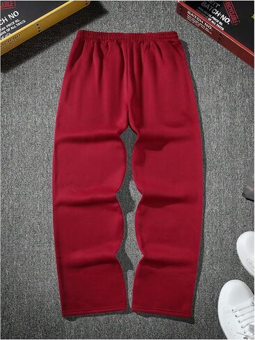 GORGLITTER Men's Graphic Baggy Sweatpants Bear Print Wide Leg Workout Stacked Sweatpants in Kuwait