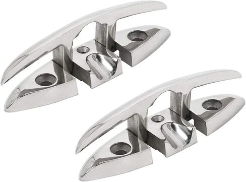 NovelBee 2 Pack of 6.2 Inch 316 Stainless Steel Folding Cleat with Mounting Screws,Flip Up Dock Cleat in Saudi Arabia