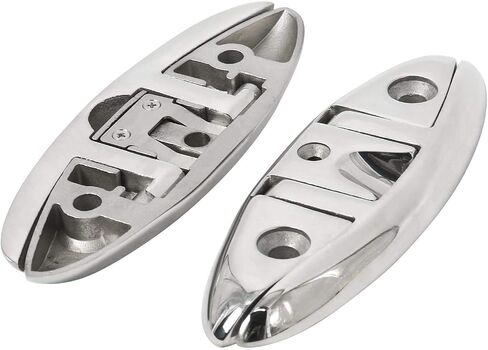 NovelBee 2 Pack of 6.2 Inch 316 Stainless Steel Folding Cleat with Mounting Screws,Flip Up Dock Cleat in Saudi Arabia