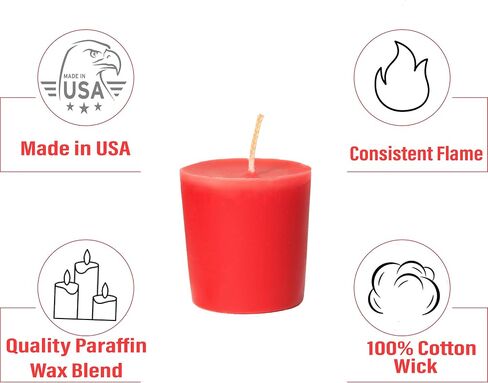 CandleNScent Dark Blue Votive Candles | Unscented - 15 Hour Burn Time - Made in USA (Pack of 6) in Saudi Arabia