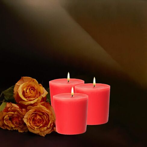 CandleNScent Dark Blue Votive Candles | Unscented - 15 Hour Burn Time - Made in USA (Pack of 6) in Saudi Arabia