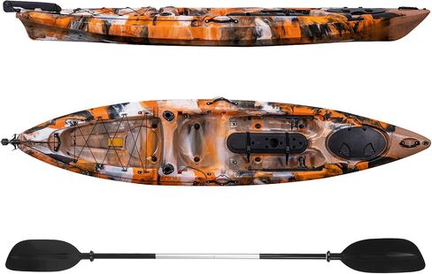 Towallmark Fishing Kayak مع مقعد بطول 11.9 قدم في الأعلى ومجداف ومقعد مريح in Saudi Arabia