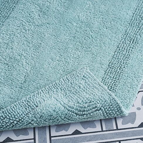 Laura Ashley Reversible Cotton 17 x 24 in. Bath Mat, White in Kuwait