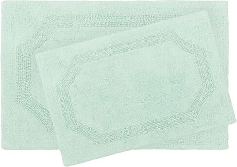 Laura Ashley Reversible Cotton 17 x 24 in. Bath Mat, White in Kuwait