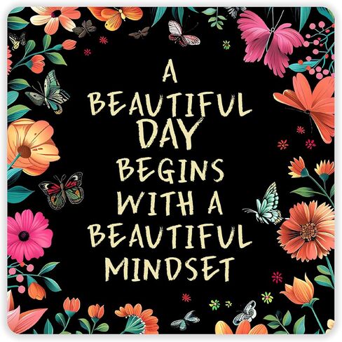 Home Décor Accents, Office Desk Decor, A Beautiful Day Begin With A Beautiful Mindset, Christmas, Birthday Gifts, Wood Plaque with Stand, Gifts for Family, Lover, Friends, Colleague, BFF, etc. (014) in Saudi Arabia