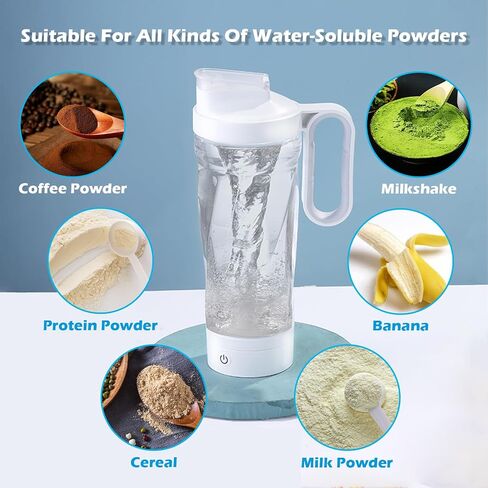 Electric Protein Shaker Bottle, 34 oz Blender Bottles For Protein Mixes, | Tritan | BPA Free| Portable Mixer Cup, Rechargeable Shake Cups And Meal Replacement Shakes(Black) in Saudi Arabia