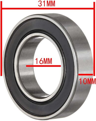 2 قطعة 163110-2RS الكرات الأخدود العميق محامل مزدوجة سدادة مطاطية محامل الكروم الصلب للدراجة المحور الخلفي المعدات الصناعية 16x31x10 مللي متر in Kuwait