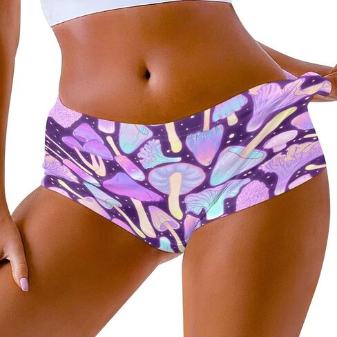 الأرجواني الفطر الغنيمة السراويل النسائية تشغيل اليوغا السراويل سريعة الجافة اللياقة البدنية تجريب السراويل الرياضية المتوسطة ملابس السباحة ملابس الرقص الغريبة وتتسابق الوردي in Kuwait