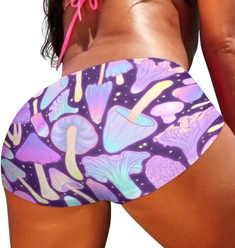 الأرجواني الفطر الغنيمة السراويل النسائية تشغيل اليوغا السراويل سريعة الجافة اللياقة البدنية تجريب السراويل الرياضية المتوسطة ملابس السباحة ملابس الرقص الغريبة وتتسابق الوردي in Kuwait