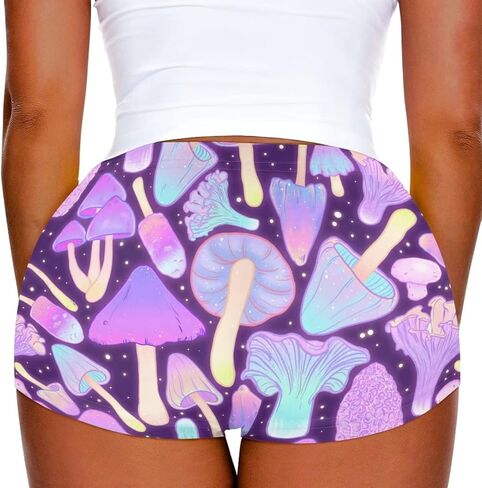 الأرجواني الفطر الغنيمة السراويل النسائية تشغيل اليوغا السراويل سريعة الجافة اللياقة البدنية تجريب السراويل الرياضية المتوسطة ملابس السباحة ملابس الرقص الغريبة وتتسابق الوردي in Kuwait