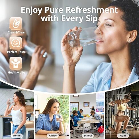 خرطوشة استبدال فلتر ICEPURE WFC002-01، بديلة لنظام تنقية المياه بالتناضح العكسي لسطح الطاولة من ICEPURE، مياه الصنبور المنقاة على 4 مراحل، تزيل 99.99% من PFAS&PFOA&PFOS، 12 شهرًا، عبوة واحدة in Kuwait