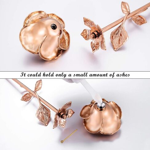 Rose Flower Small Urn for Human Ashes Memorial Mini Cremation Keepsake Urn Stainless Steel Ashes Holder Jewelry Flower in Saudi Arabia