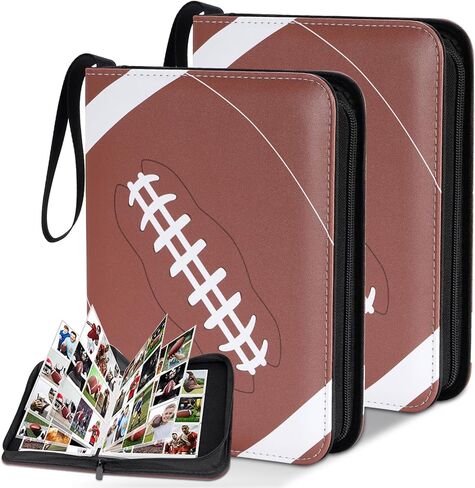 2PCS 800 Pockets Football Card Binder Sports Collection Binde Trading Cards 2023-2024 Nfl with Sleeves Fit Baseball Cards Album Cards Holder Protectors Set for Mtg Yugioh Boys Girls Kids Gift in Saudi Arabia