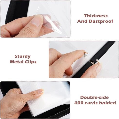 2PCS 800 Pockets Football Card Binder Sports Collection Binde Trading Cards 2023-2024 Nfl with Sleeves Fit Baseball Cards Album Cards Holder Protectors Set for Mtg Yugioh Boys Girls Kids Gift in Saudi Arabia
