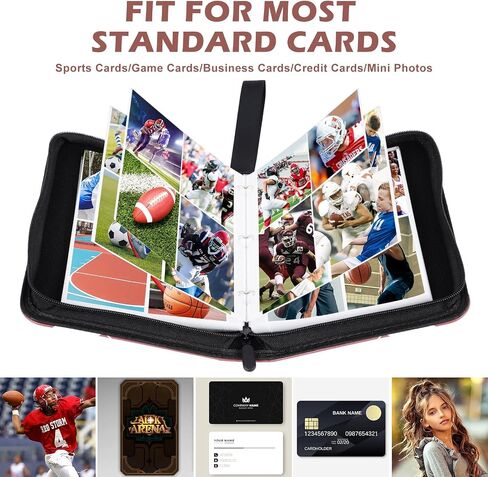 2PCS 800 Pockets Football Card Binder Sports Collection Binde Trading Cards 2023-2024 Nfl with Sleeves Fit Baseball Cards Album Cards Holder Protectors Set for Mtg Yugioh Boys Girls Kids Gift in Saudi Arabia
