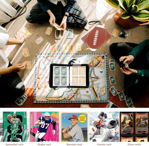 2PCS 800 Pockets Football Card Binder Sports Collection Binde Trading Cards 2023-2024 Nfl with Sleeves Fit Baseball Cards Album Cards Holder Protectors Set for Mtg Yugioh Boys Girls Kids Gift in Saudi Arabia