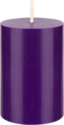 Mega Candles 1 pc Unscented Lavender Round Pillar Candle, Hand Poured Premium Wax Candles 2 Inch x 3 Inch, Home Décor, Wedding Receptions, Baby Showers, Birthdays, Celebrations, Party Favors & More in Saudi Arabia