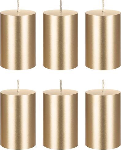 Mega Candles 1 pc Unscented Lavender Round Pillar Candle, Hand Poured Premium Wax Candles 2 Inch x 3 Inch, Home Décor, Wedding Receptions, Baby Showers, Birthdays, Celebrations, Party Favors & More in Saudi Arabia