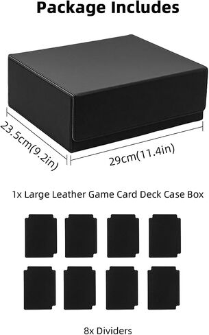 Mcbazel Card Deck Storage Box for Tranding Cards 1800+, Leather Magnetic Closure Card Deck Case Magic Card Holder Box in Saudi Arabia