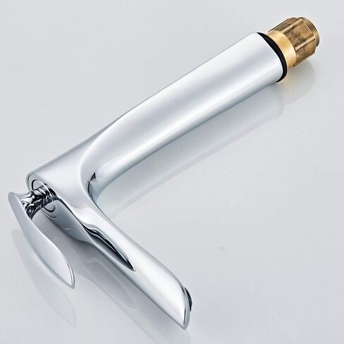 Leekayer Bathroom Vessel Sink Faucet with Pop Up Drain(without overflow) Single Handle Bathroom Tall Faucet One Hole Deck Mount Lavatory Brushed Nickel Finish in Saudi Arabia