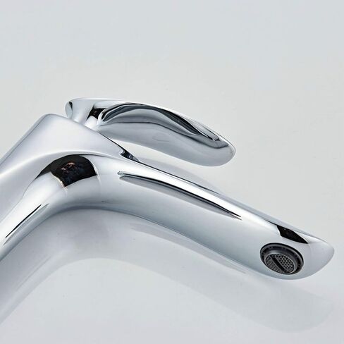 Leekayer Bathroom Vessel Sink Faucet with Pop Up Drain(without overflow) Single Handle Bathroom Tall Faucet One Hole Deck Mount Lavatory Brushed Nickel Finish in Saudi Arabia