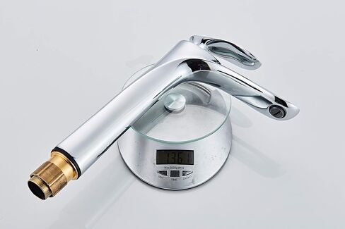 Leekayer Bathroom Vessel Sink Faucet with Pop Up Drain(without overflow) Single Handle Bathroom Tall Faucet One Hole Deck Mount Lavatory Brushed Nickel Finish in Saudi Arabia