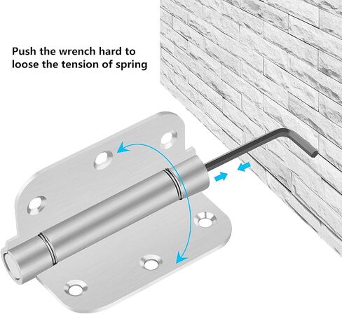 3-1/2 Inch Self-closing Door Hinges, 3.5"x 3.5" Stainless Steel Adjustable Mortise Spring Door Hinge with 5/8" Radius Corner Matte Black-Pack of 3 in Saudi Arabia