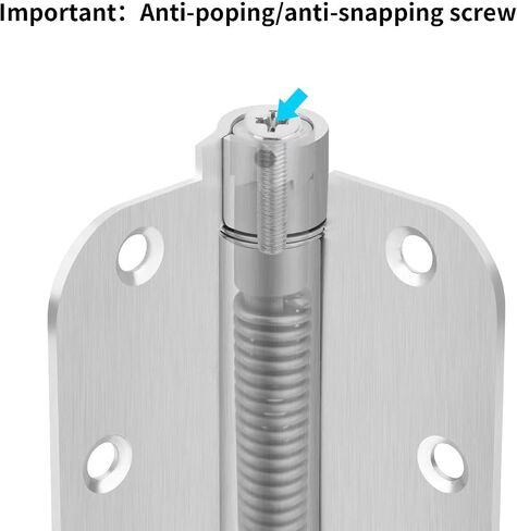 3-1/2 Inch Self-closing Door Hinges, 3.5"x 3.5" Stainless Steel Adjustable Mortise Spring Door Hinge with 5/8" Radius Corner Matte Black-Pack of 3 in Saudi Arabia