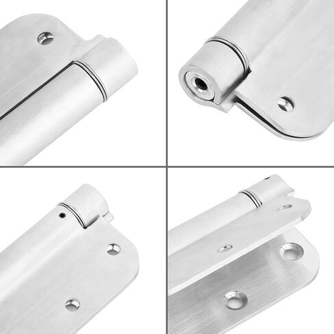 3-1/2 Inch Self-closing Door Hinges, 3.5"x 3.5" Stainless Steel Adjustable Mortise Spring Door Hinge with 5/8" Radius Corner Matte Black-Pack of 3 in Saudi Arabia