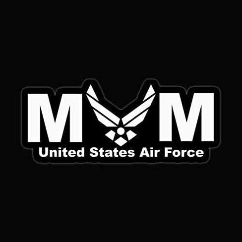 ملصق من الفينيل مطبوع عليه Air Force Mom USAF | جدران السيارات والشاحنات والشاحنات والكمبيوتر المحمول| أبيض|7.5 × 2.9 بوصة|DUC953 in Kuwait