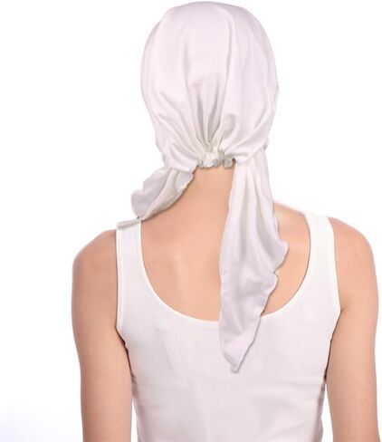 Pre Tied Chemo Head Scarf for Women - Slip On Bandana Headwrap Caps Cancer Turban Sleep Hair Cover Hat in Saudi Arabia