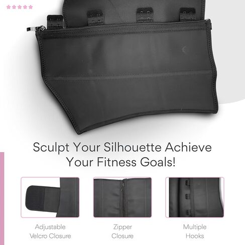 Waist Trainer for Women & Men - Latex Sweat Belt and Hourglass Toning for Women - Stomach Belly, Tummy Wrap for Workouts in Saudi Arabia