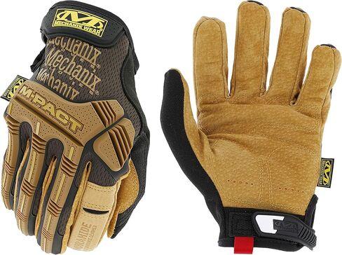 Mechanix Wear: M-Pact Durahide Leather Work Gloves with Secure Fit, Work Gloves with Impact Protection and Vibration Absorption, Safety Gloves for Men (Brown, Large) in Saudi Arabia