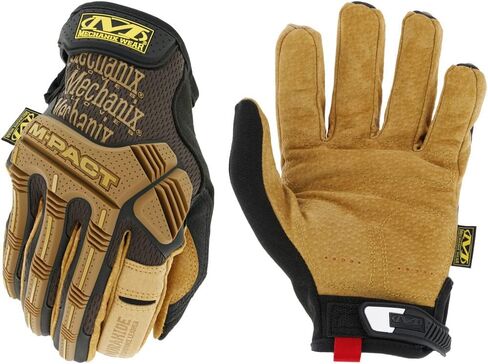 Mechanix Wear: M-Pact Durahide Leather Work Gloves with Secure Fit, Work Gloves with Impact Protection and Vibration Absorption, Safety Gloves for Men (Brown, Large) in Saudi Arabia