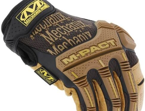 Mechanix Wear: M-Pact Durahide Leather Work Gloves with Secure Fit, Work Gloves with Impact Protection and Vibration Absorption, Safety Gloves for Men (Brown, Large) in Saudi Arabia
