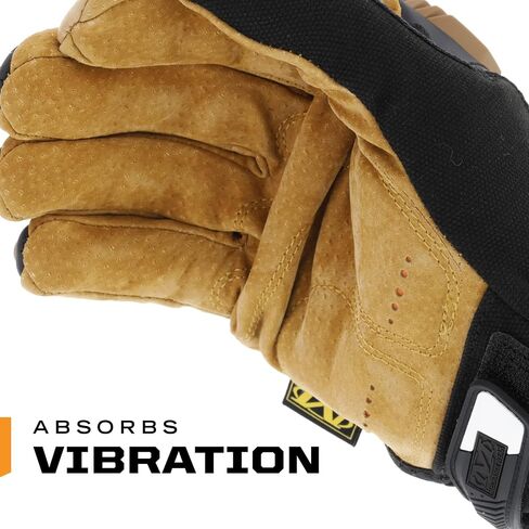 Mechanix Wear: M-Pact Durahide Leather Work Gloves with Secure Fit, Work Gloves with Impact Protection and Vibration Absorption, Safety Gloves for Men (Brown, Large) in Saudi Arabia