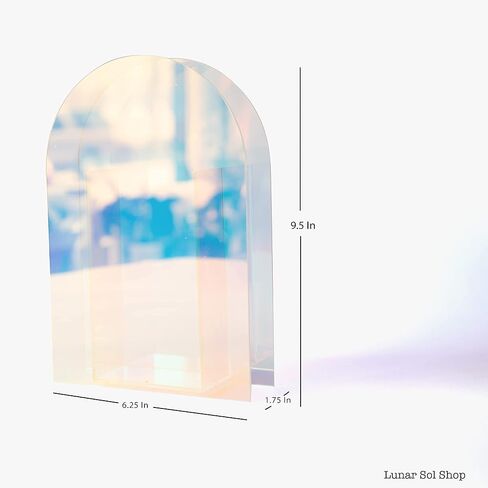 Iridescent Vase - Clear Acrylic Rainbow Glass Vases for Centerpieces - Modern Unique Home Decor - Trendy, Geometric, Minimalist Vase for Flowers - Abstract, Colorful Flower Vase in Saudi Arabia