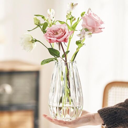 Flower Vases GIDARY 10 inch Clear Vase,Bouquet Vase,Large Vase Glass for Centerpiece Table Home Indoor Desk Decor,Modern Boho Style Vase for Wedding House Gift in Saudi Arabia