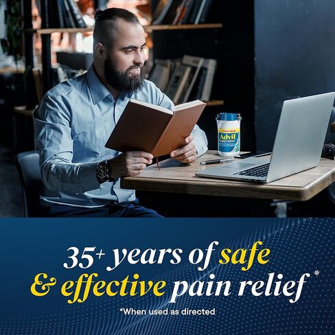 أدفيل ليكوي جل مسكن الألم ومخفض الحمى، دواء الألم للبالغين مع ايبوبروفين 200 ملغ للصداع وآلام الظهر وآلام الدورة الشهرية وتخفيف آلام المفاصل - 20 كبسولة مملوءة بالسائل in Kuwait