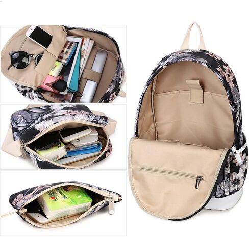 حقيبة ظهر مدرسية للفتيات مجموعة حقيبة ظهر لطيفة مكونة من 3 قطع للنساء in Kuwait