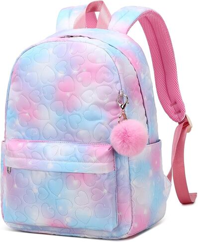 16 Inch Kids Backpack for Girls Cute Lightweight Daypack School Bags for 3 4 5 6 7 8 Years Old Preschool Elementary - Blue in Saudi Arabia
